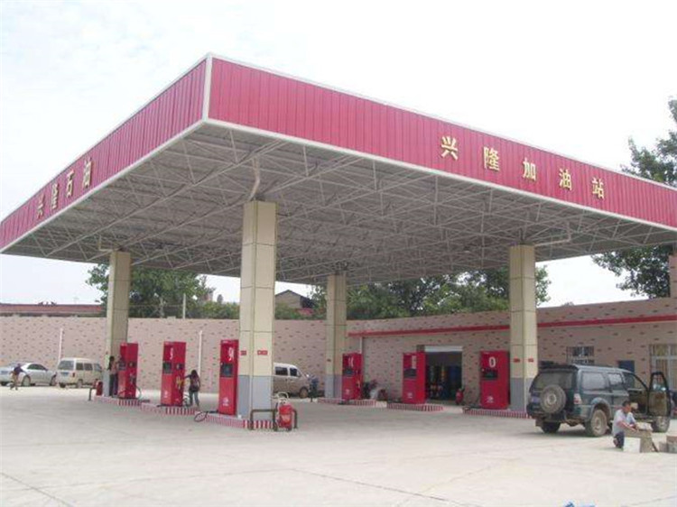 绍兴加油站钢结构网架案例9