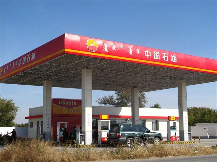 绍兴加油站钢结构网架案例1